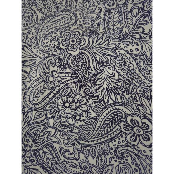 Talbots Petits Navy and Cream Floral Paisley Capri Pants Stretch womens sz 10P - Picture 3 of 7